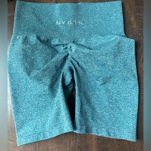 NVGTN Teal Scrunch Seamless Shorts - Size Small